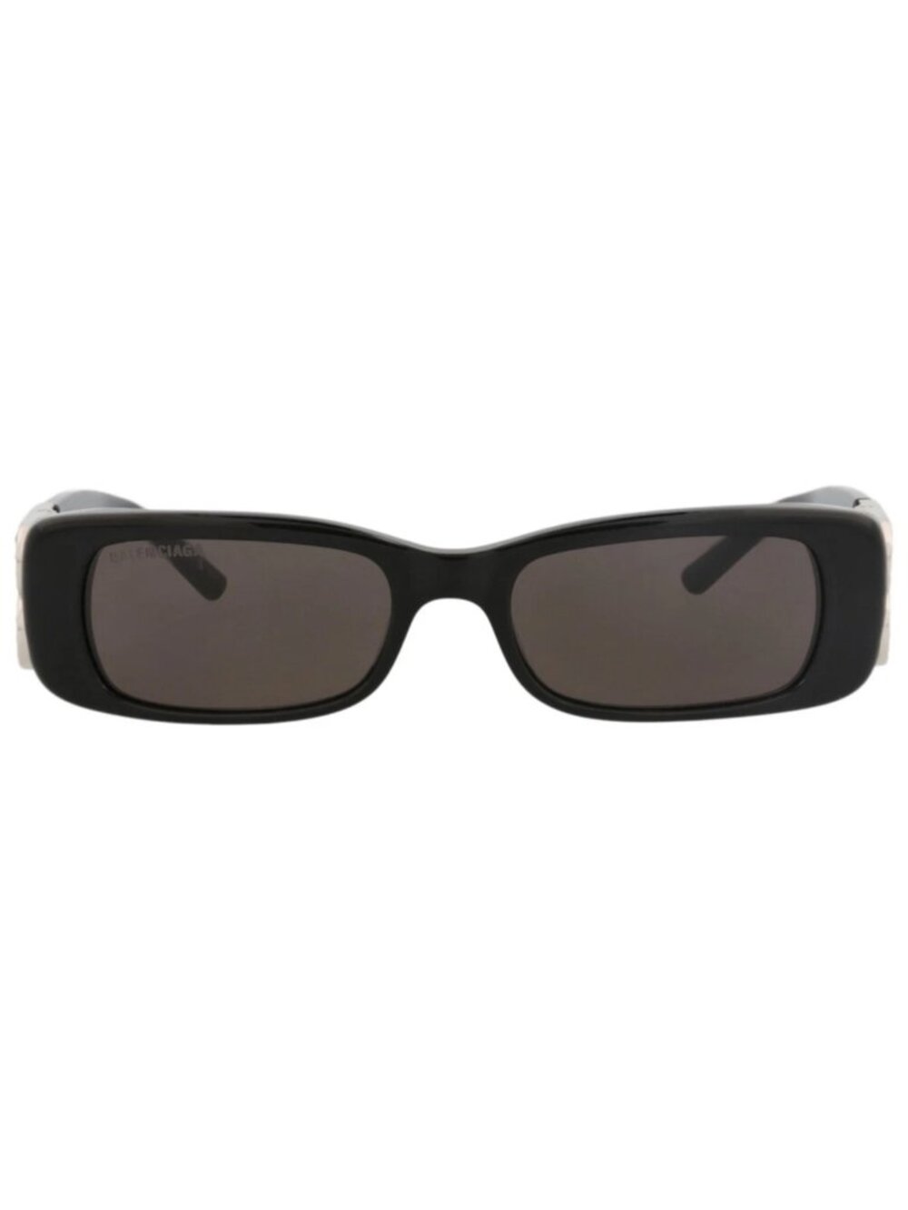 New Balenciaga Women's Sunglasses Square Rectangle Recycled Acetate Frame Black